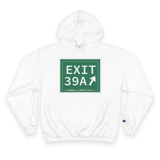 Vintage Exit 39A Merritt Parkway Sign Champion Hoodie
