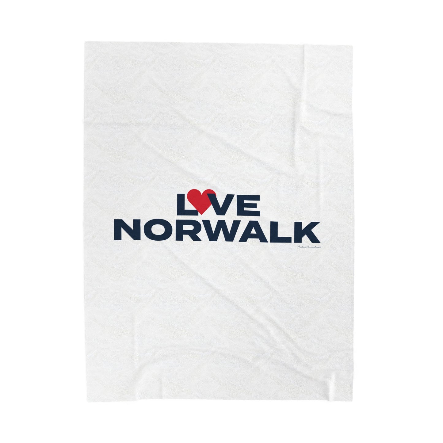 Love Norwalk Velveteen Plush Blanket