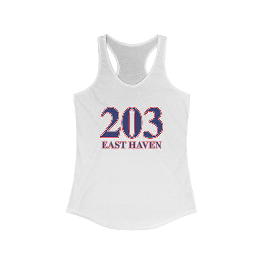 203 East Haven Red White & Blue Women's Ideal Racerback Tank Top