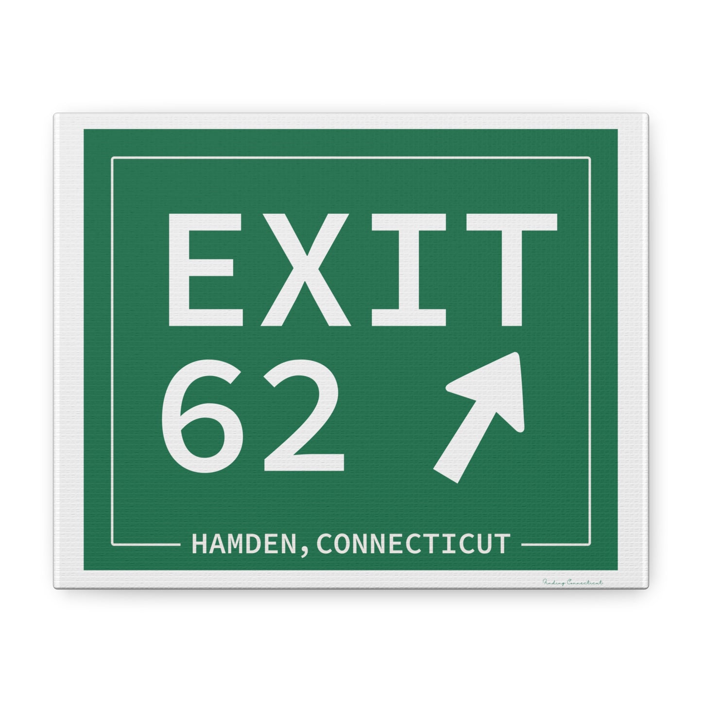 Vintage Exit 62 WCP Sign Matte Canvas, Stretched, 1.25"