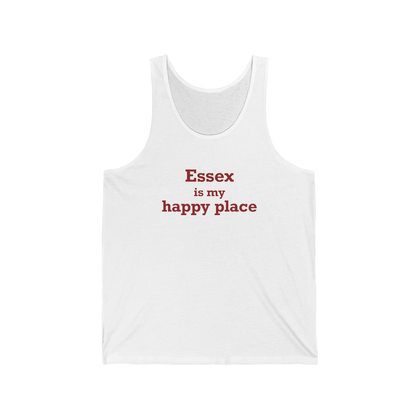 Essex is My Happy Place Unisex Jersey Tank Top