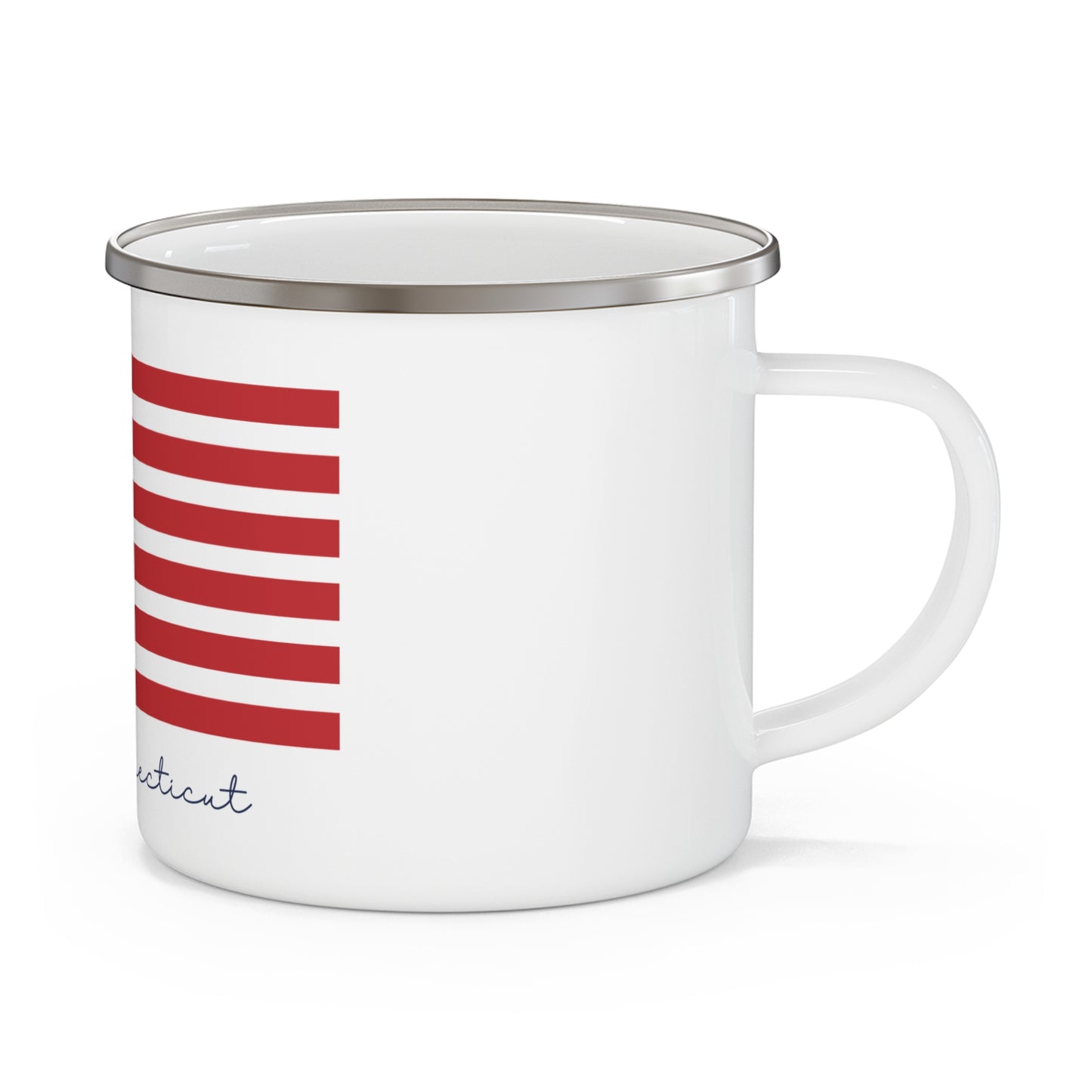 Weston Connecticut Flag Enamel Camping Mug