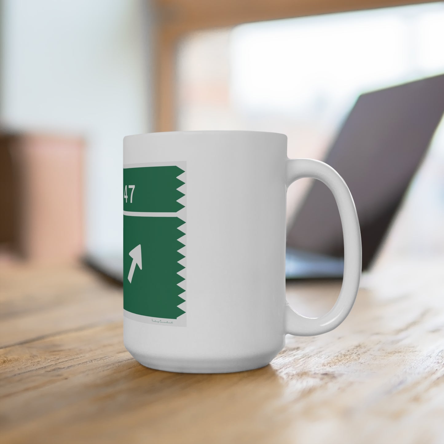 Vintage Merritt Parkway Exit 47 Sign Mug 15oz