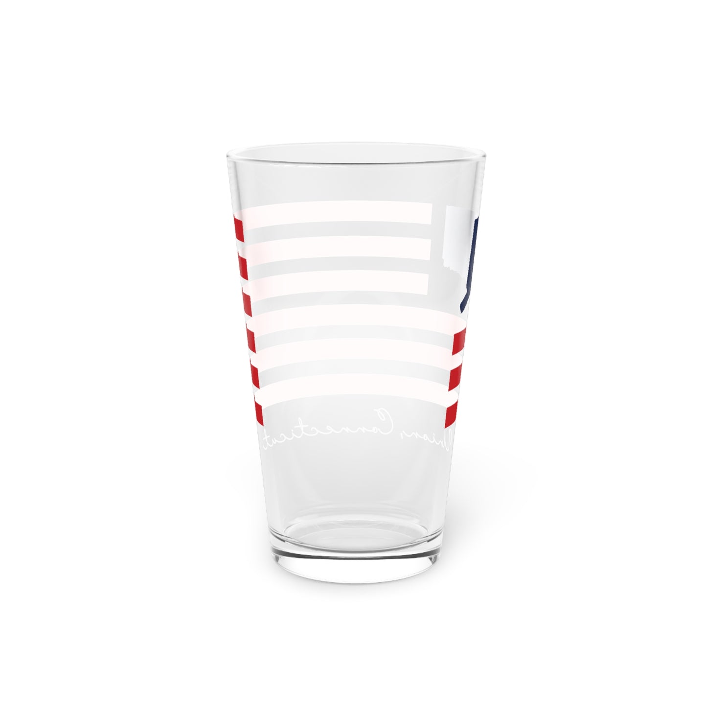 Union Connecticut Flag Pint Glass, 16oz