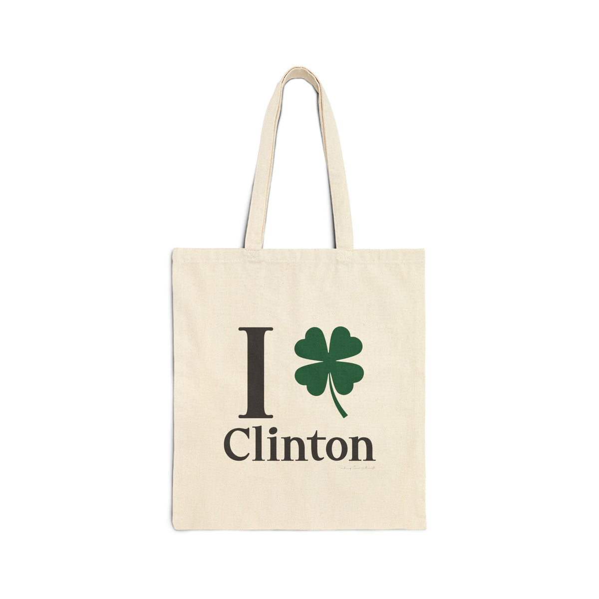 I Clover Clinton Cotton Canvas Tote Bag