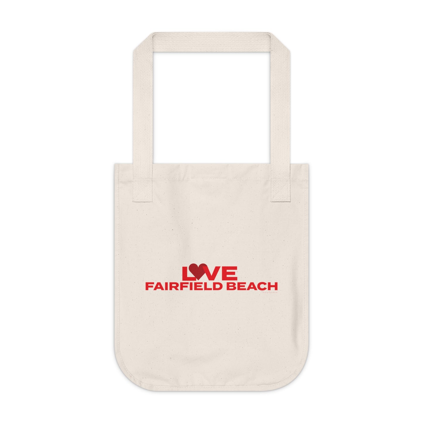 Love Fairfield Beach Organic Canvas Tote Bag