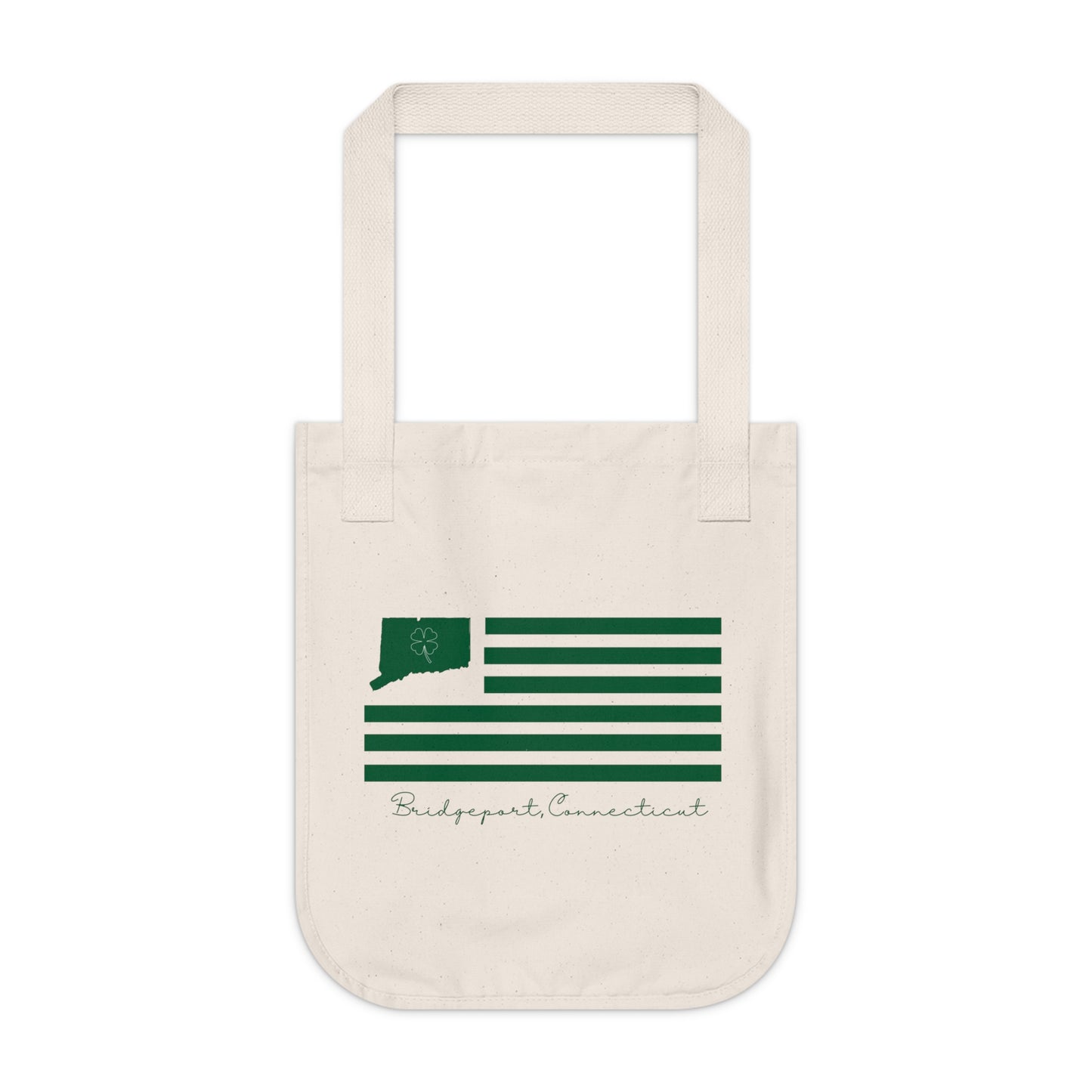 Bridgeport Connecticut St Patrick's Day Flag Organic Canvas Tote Bag