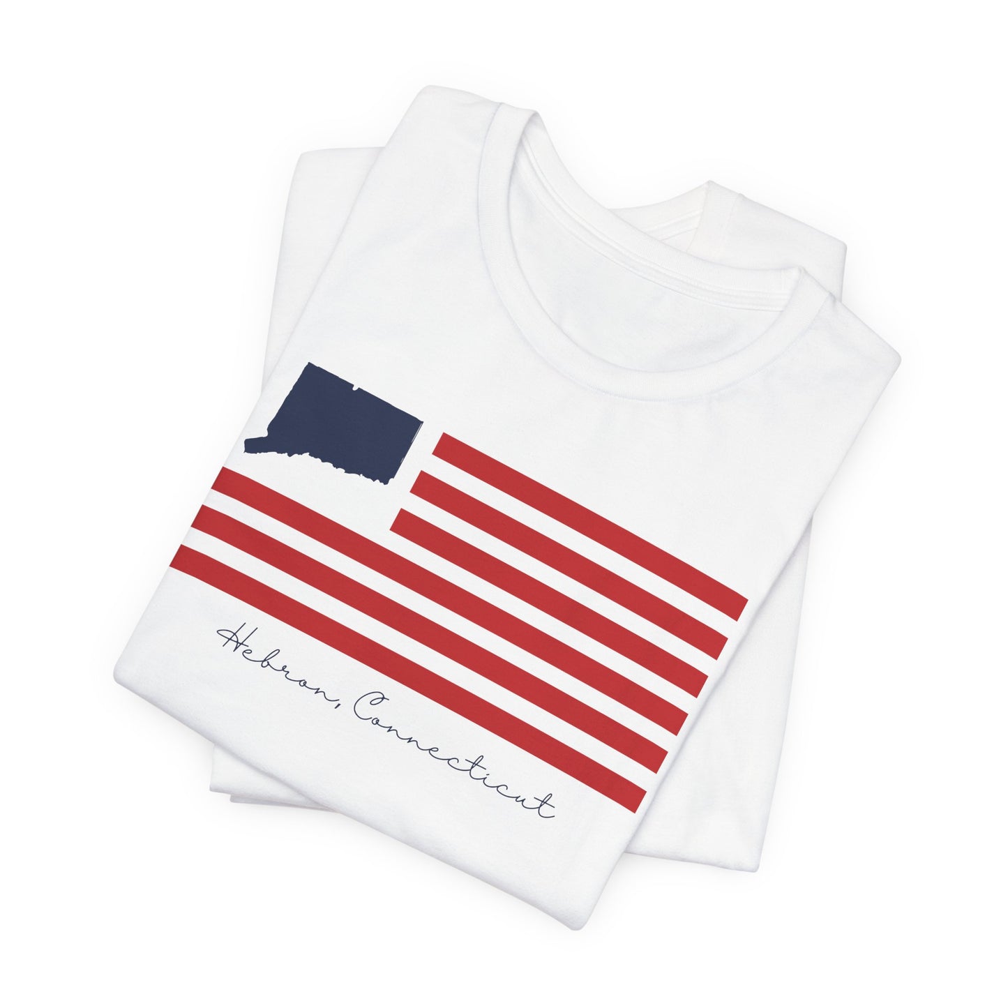 Hebron Connecticut Flag Unisex Jersey Short Sleeve T-Shirt