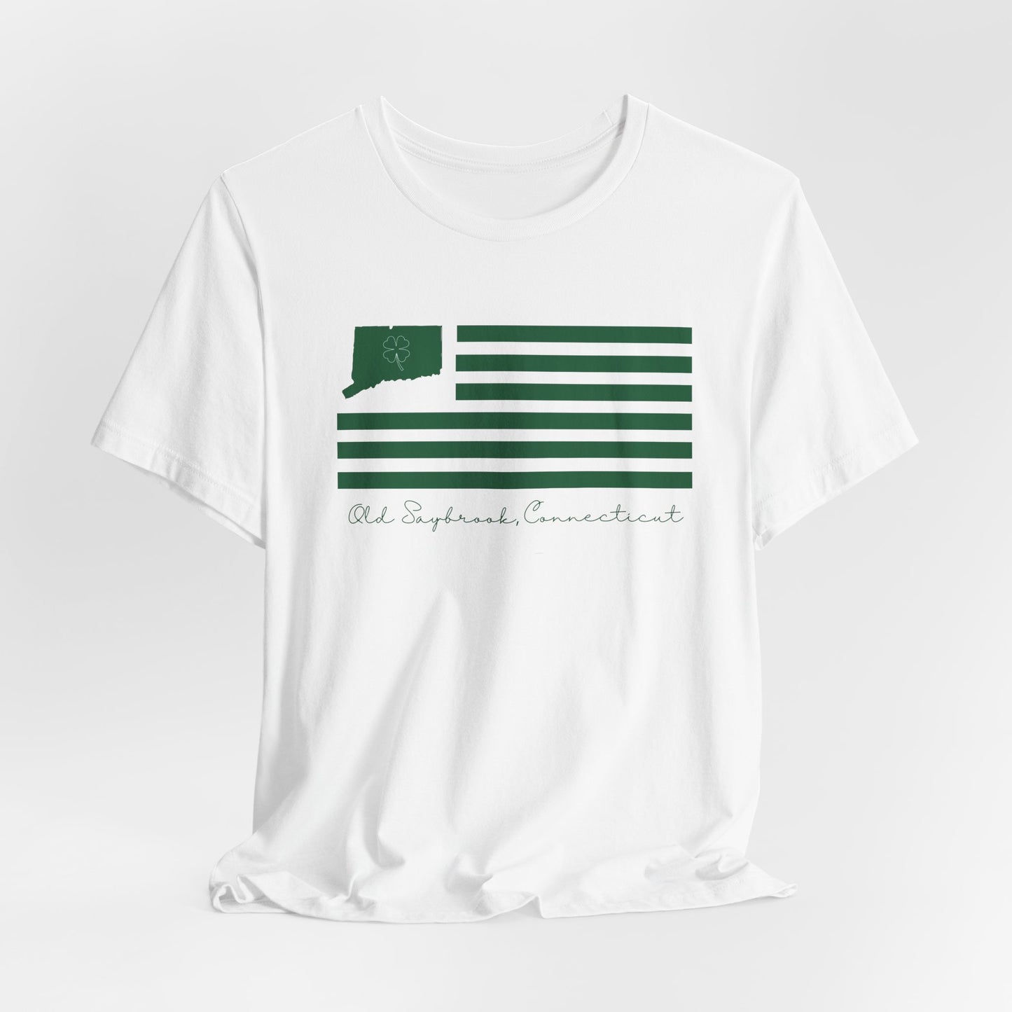 Old Saybrook Connecticut St. Patrick’s Day Flag Unisex Jersey Short Sleeve T-Shirt