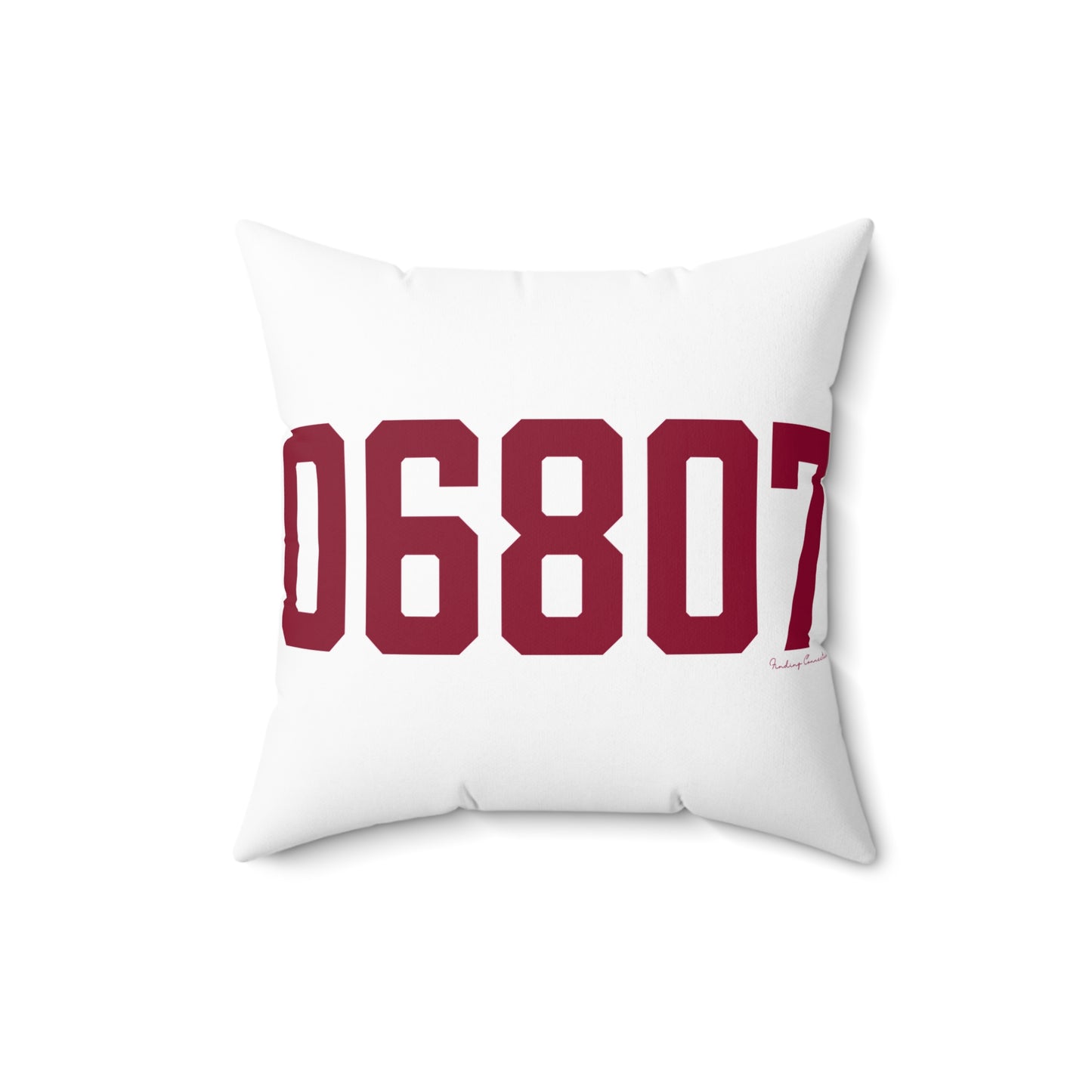 06807 - Greenwich Connecticut Zip Code Spun Polyester Square Pillow