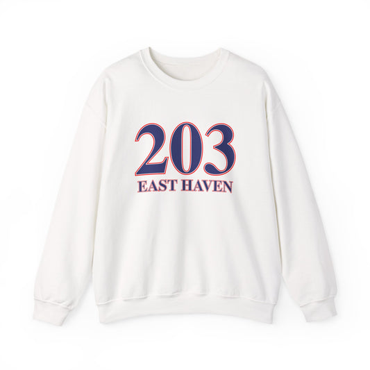 203 East Haven Red White & Blue Unisex Heavy Blend™ Crewneck Sweatshirt