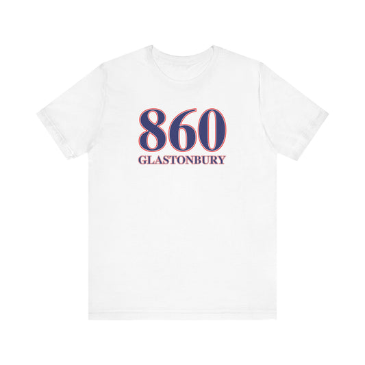 860 Glastonbury Red White & Blue Unisex Jersey Short Sleeve T-Shirt