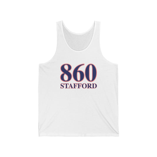 860 Stafford Red White & Blue Unisex Jersey Tank Top