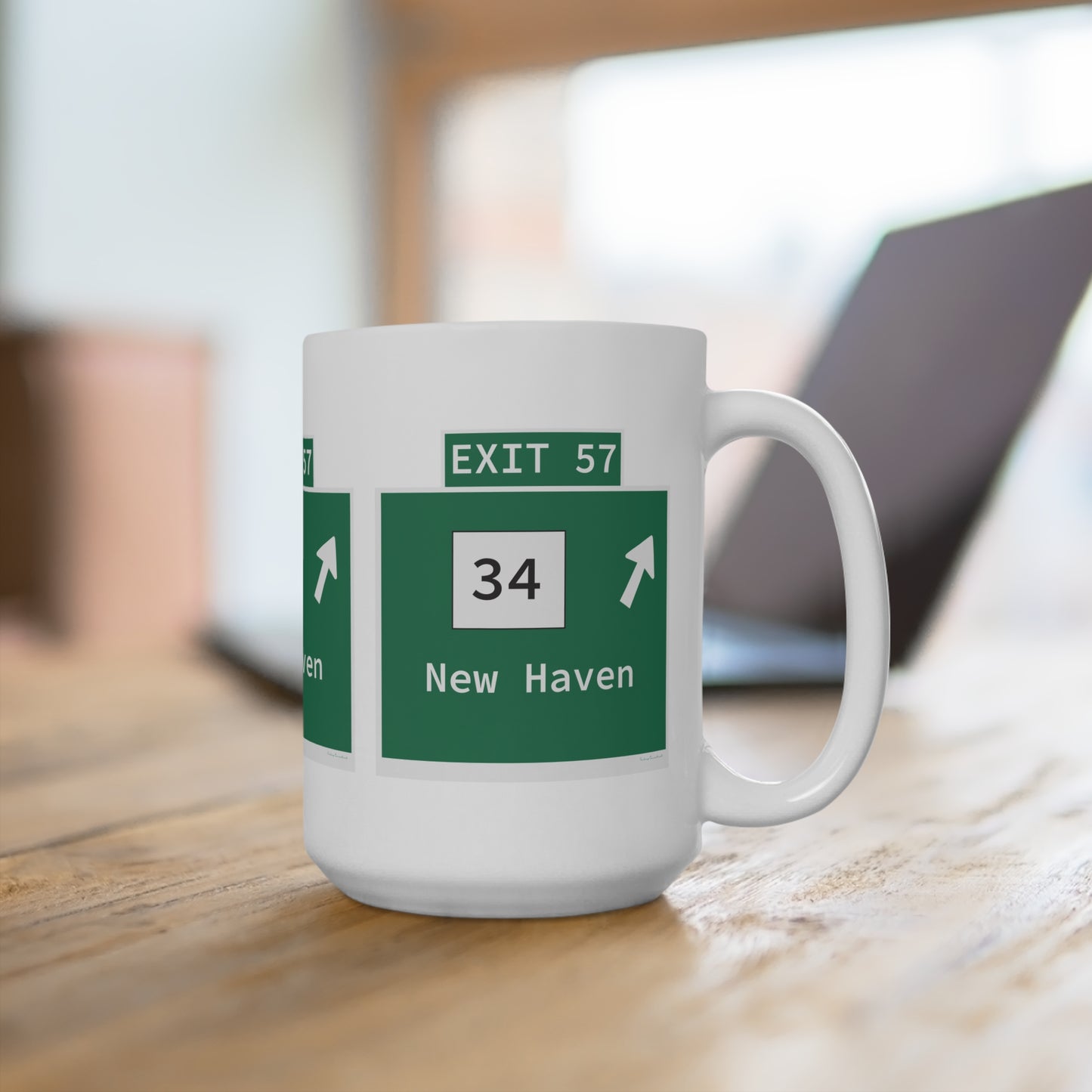 Vintage WCP Exit 57 Sign Mug 15oz