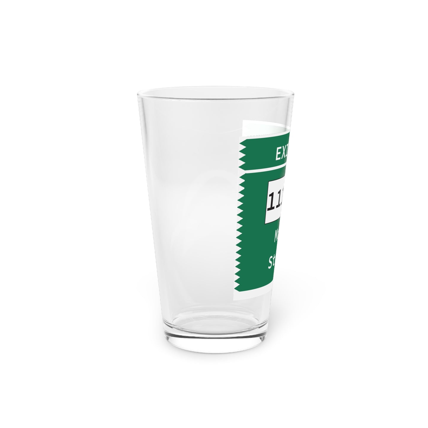 Vintage Merritt Parkway Exit 48 Sign Pint Glass, 16oz
