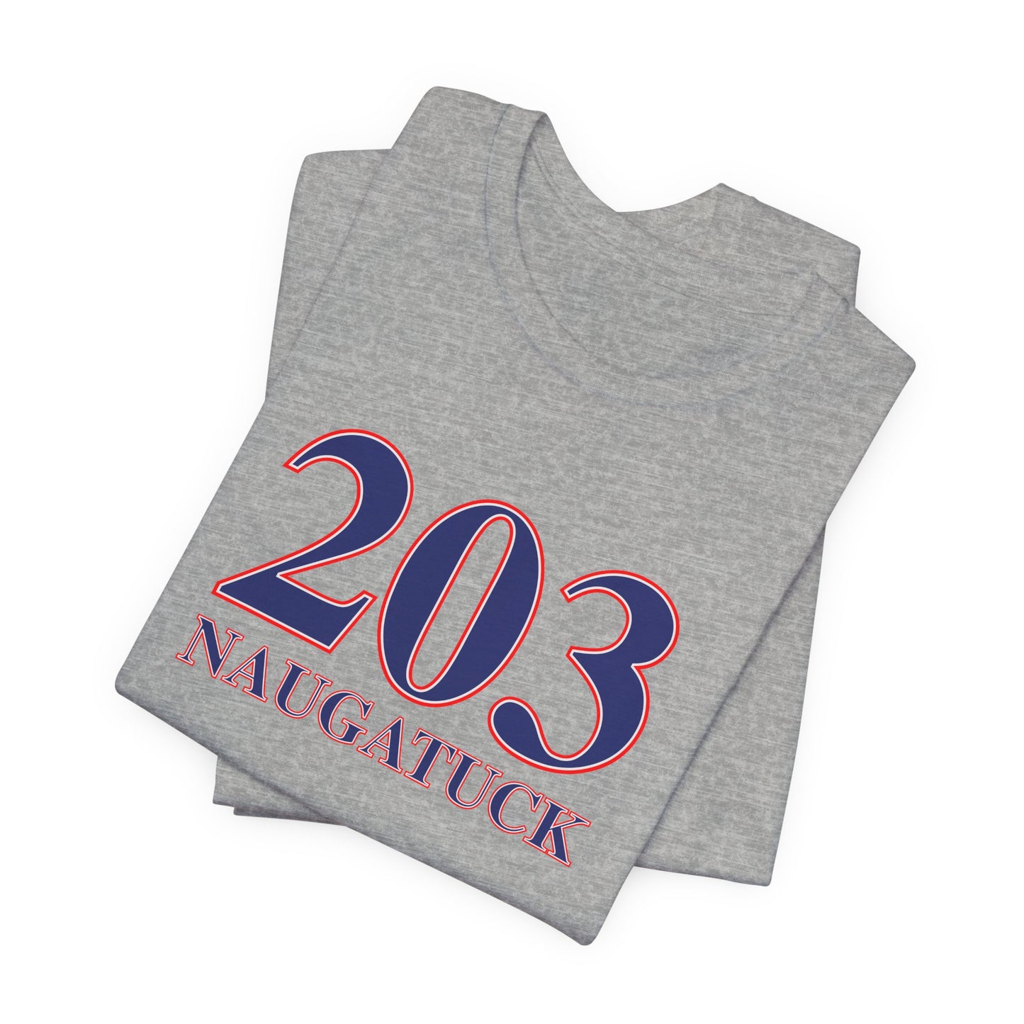 203 Naugatuck Red, White & Blue Unisex Jersey Short Sleeve T-Shirt