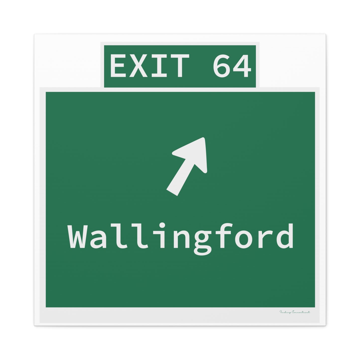 Vintage WCP Exit 64 Sign Matte Canvas, Stretched, 1.25"
