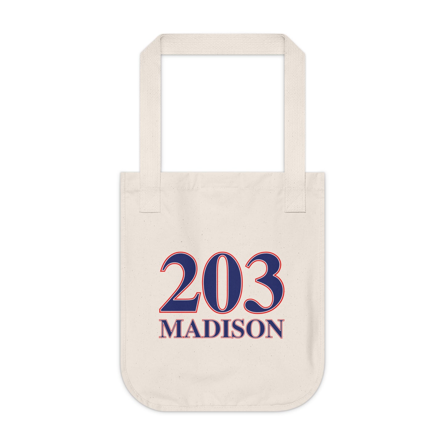 203 Madison Red White & Blue Organic Canvas Tote Bag