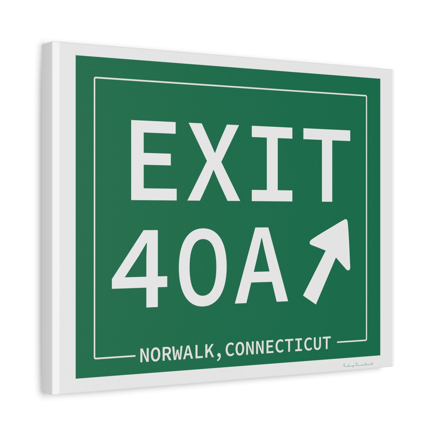 Vintage Exit 40A Merritt Parkway Sign Matte Canvas, Stretched, 1.25"