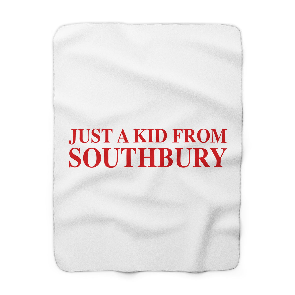 Just a kid from Southbury Sherpa Fleece Blanket