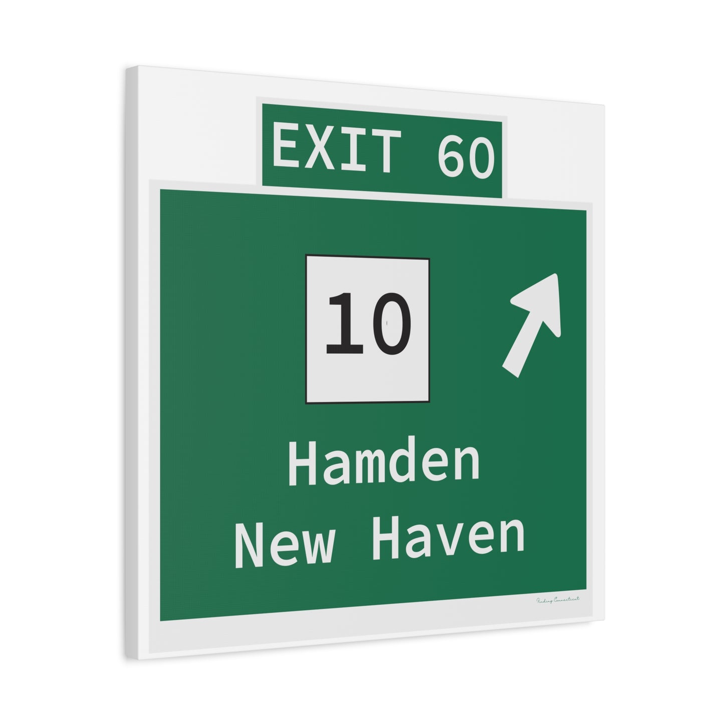 Vintage WCP Exit 60 Sign Matte Canvas, Stretched, 1.25"