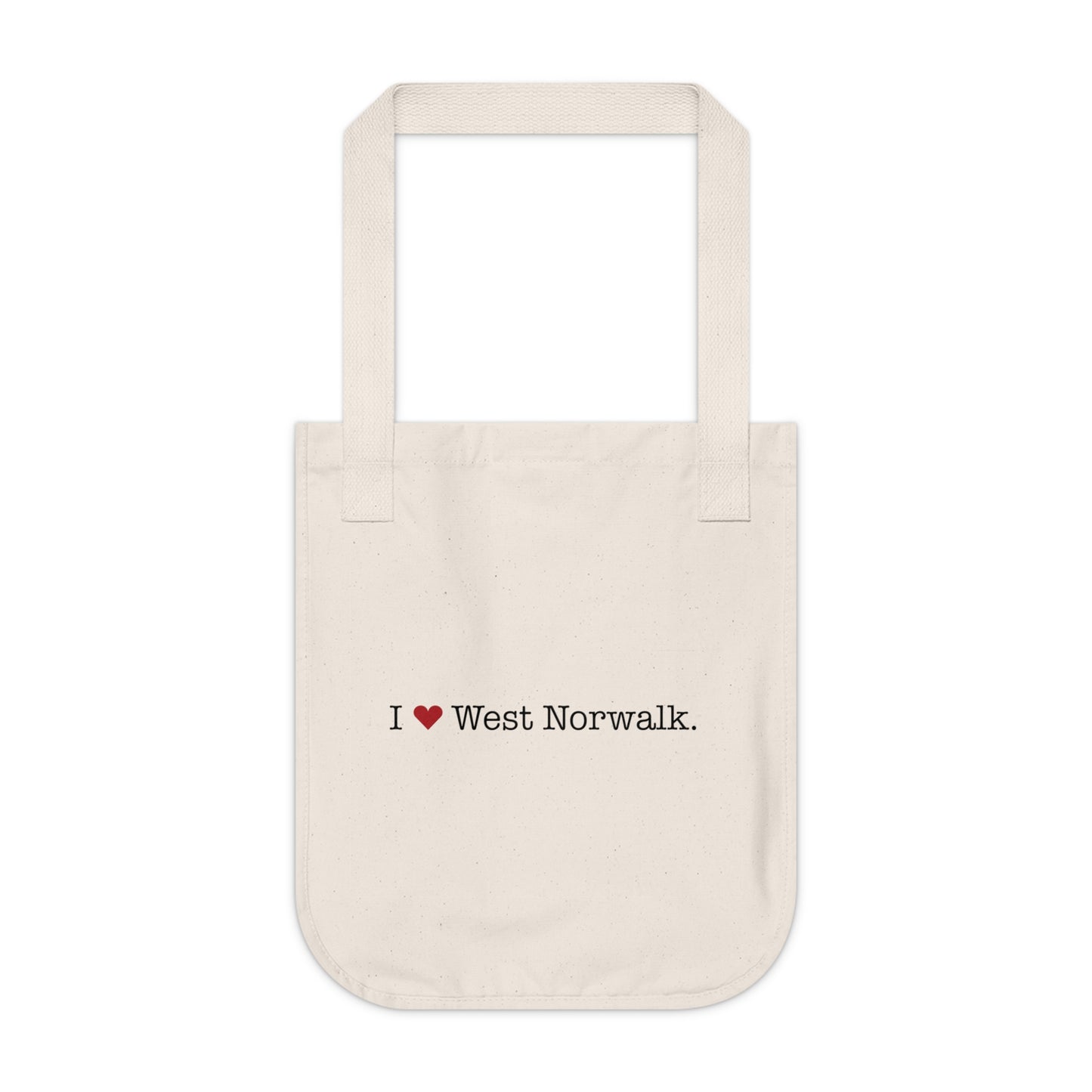 I Heart West Norwalk. Organic Canvas Tote Bag