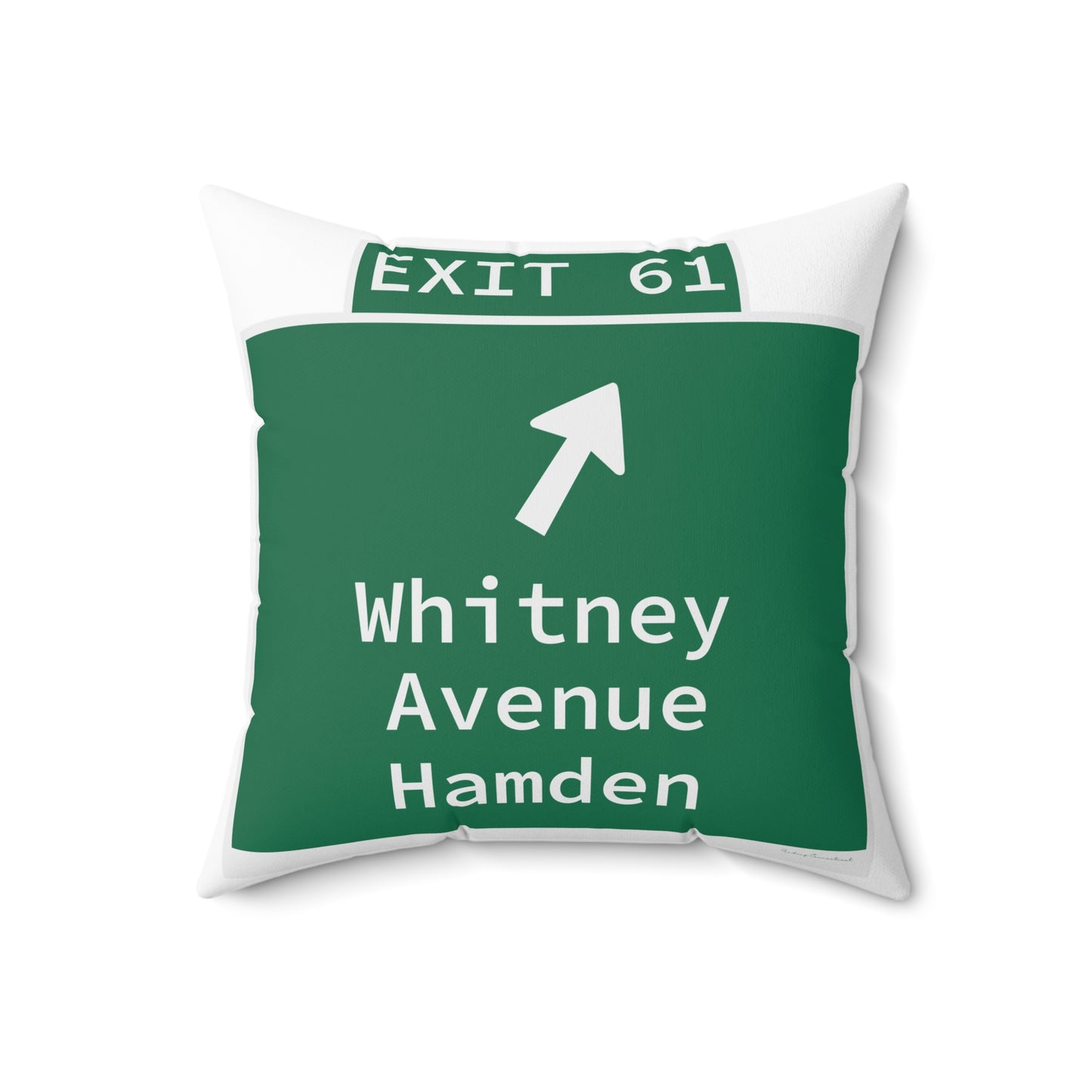 Vintage WCP Exit 61 Sign Spun Polyester Square Pillow