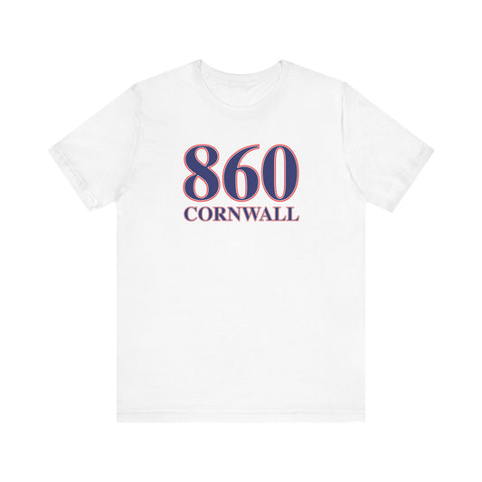 860 Cornwall Red White & Blue Unisex Jersey Short Sleeve T-Shirt