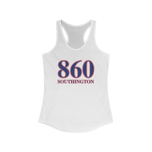 860 Southington Red White & Blue Women's Ideal Racerback Tank Top
