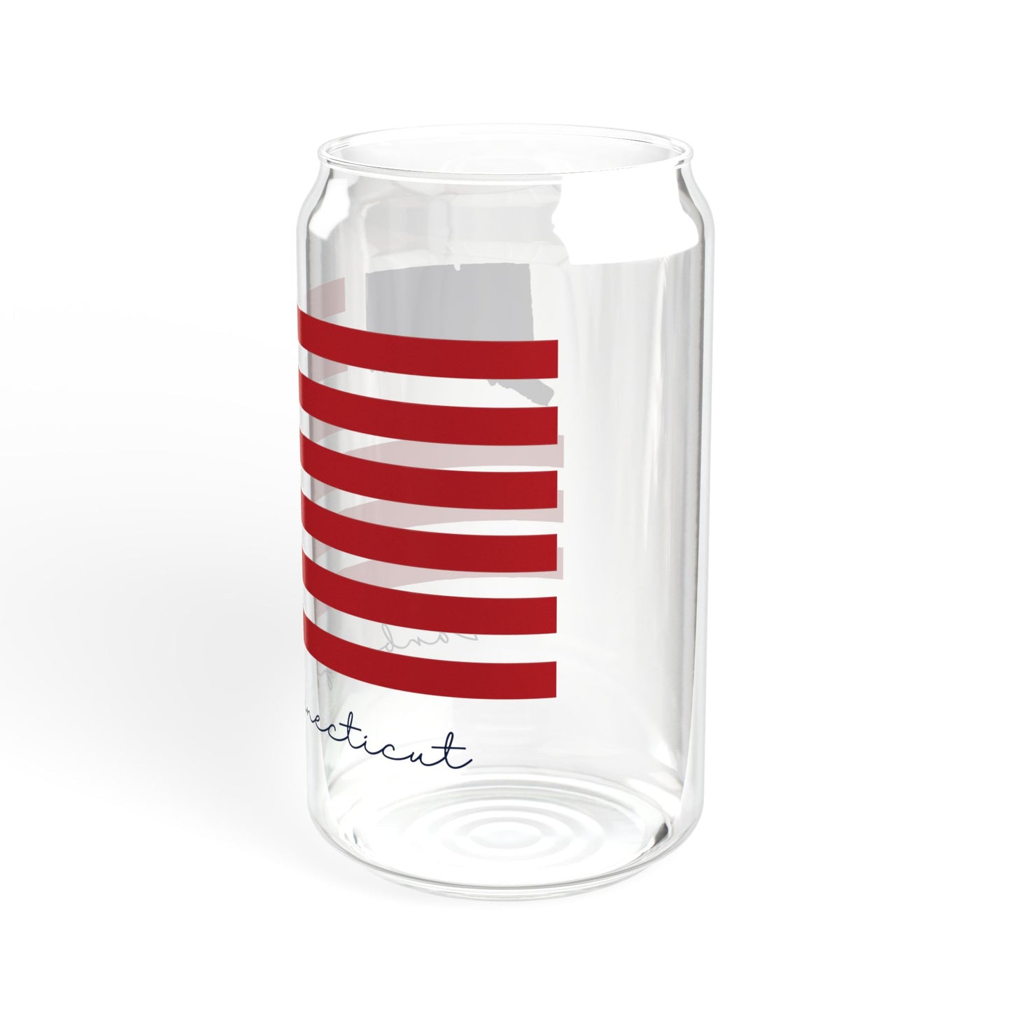 Danbury Connecticut Flag Sipper Glass, 16oz