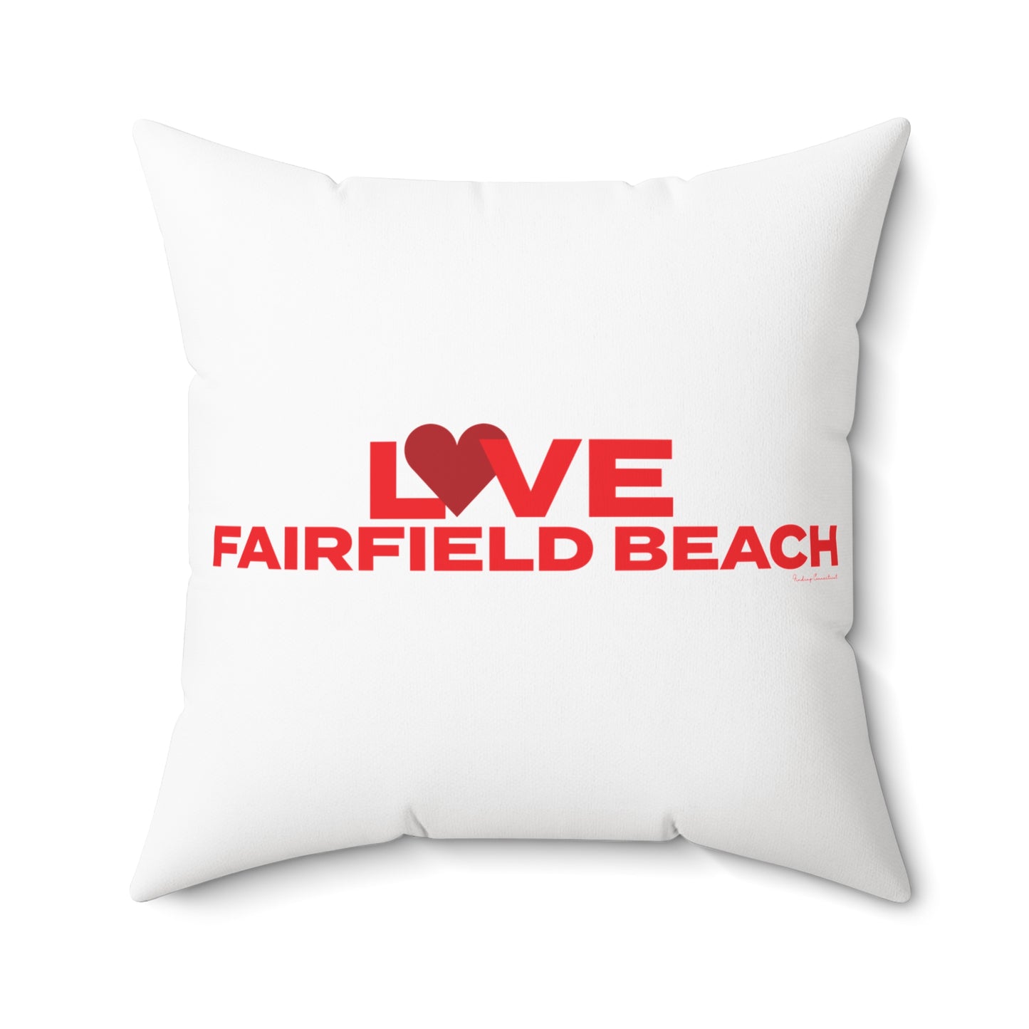 Love Fairfield Beach Spun Polyester Square Pillow