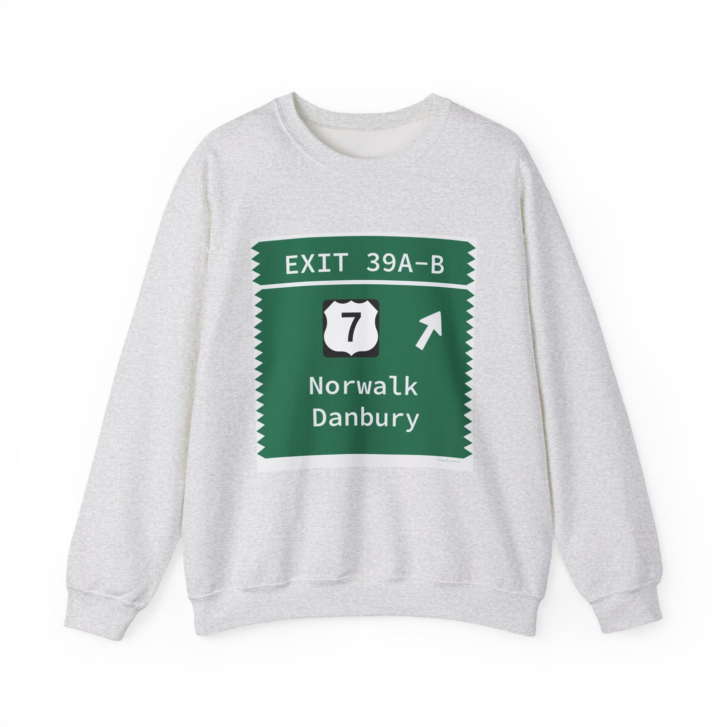 Vintage Merritt Parkway Exit 39 A-B Sign Unisex Heavy Blend™ Crewneck Sweatshirt