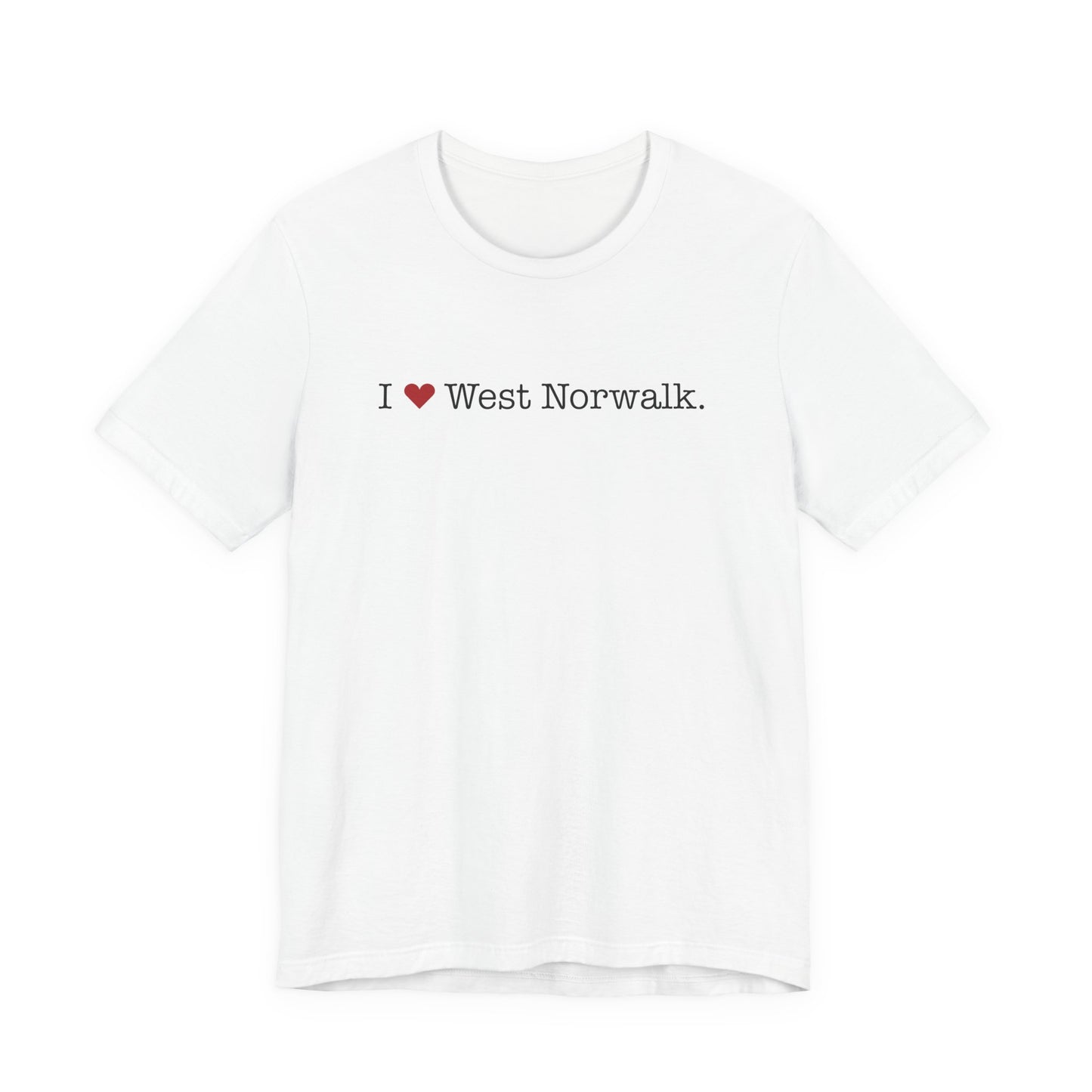 I Heart West Norwalk. Unisex Jersey Short Sleeve T-Shirt