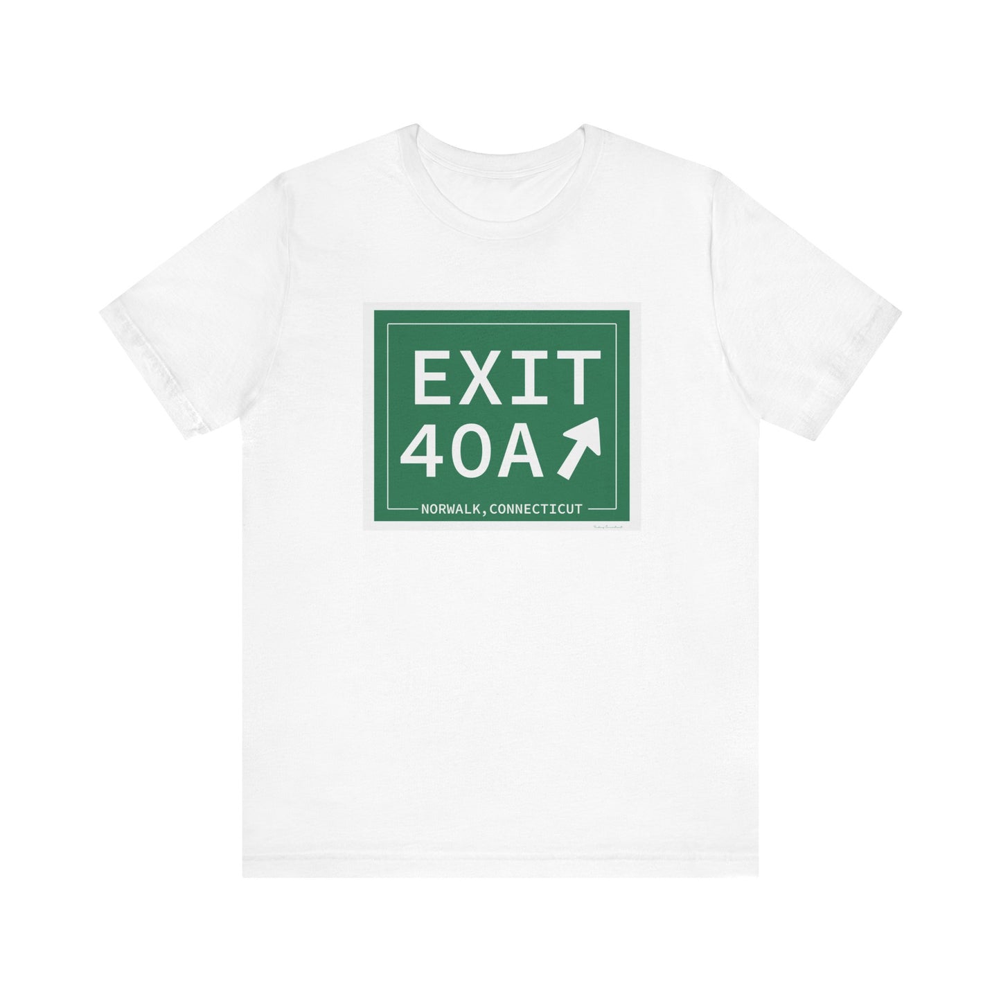 Vintage Exit 40A Merritt Parkway Sign Unisex Jersey Short Sleeve T-Shirt