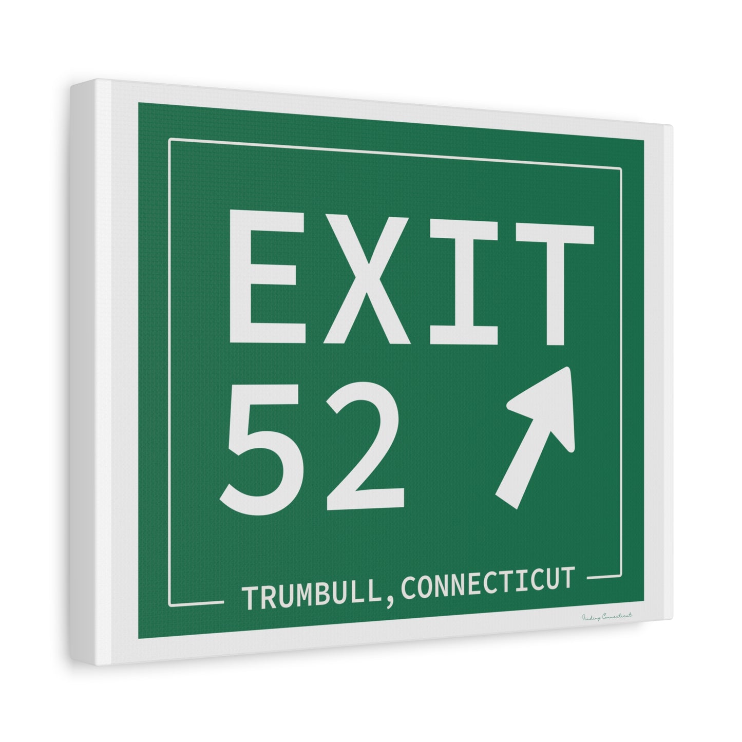 Vintage Exit 52 Merritt Parkway Sign Matte Canvas, Stretched, 1.25"