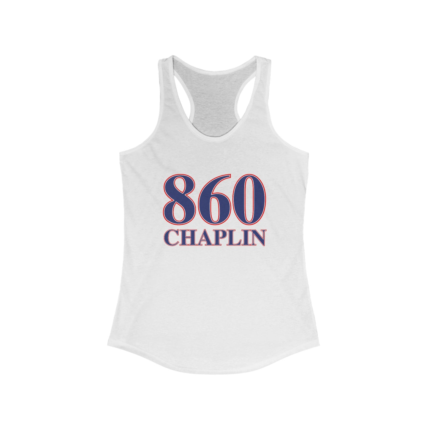 860 Chaplin Red White & Blue Women's Ideal Racerback Tank Top