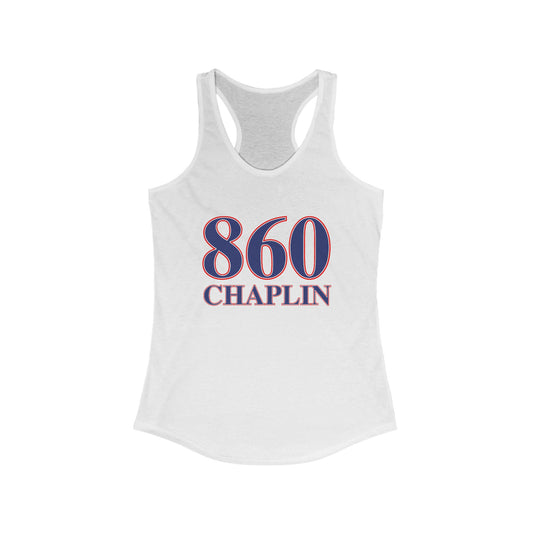 860 Chaplin Red White & Blue Women's Ideal Racerback Tank Top