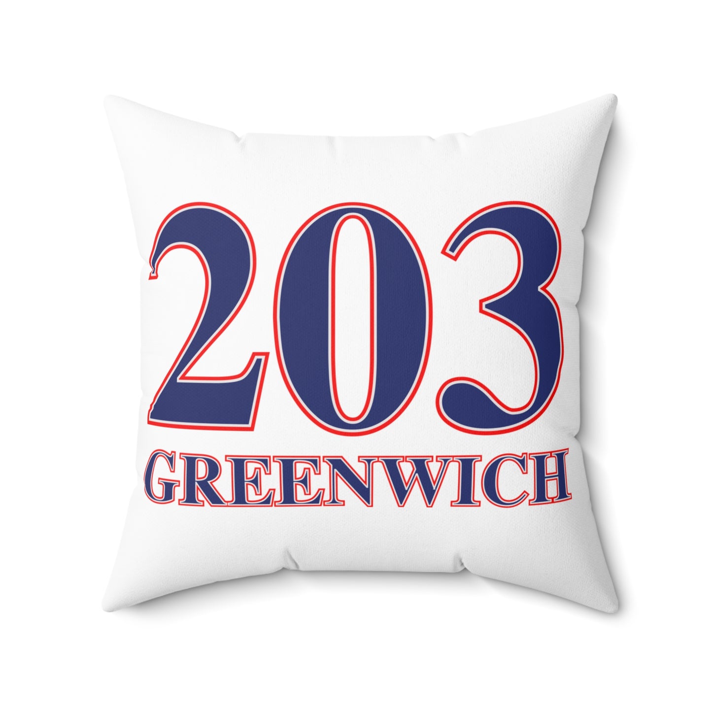 203 Greenwich Red White & Blue Spun Polyester Square Pillow