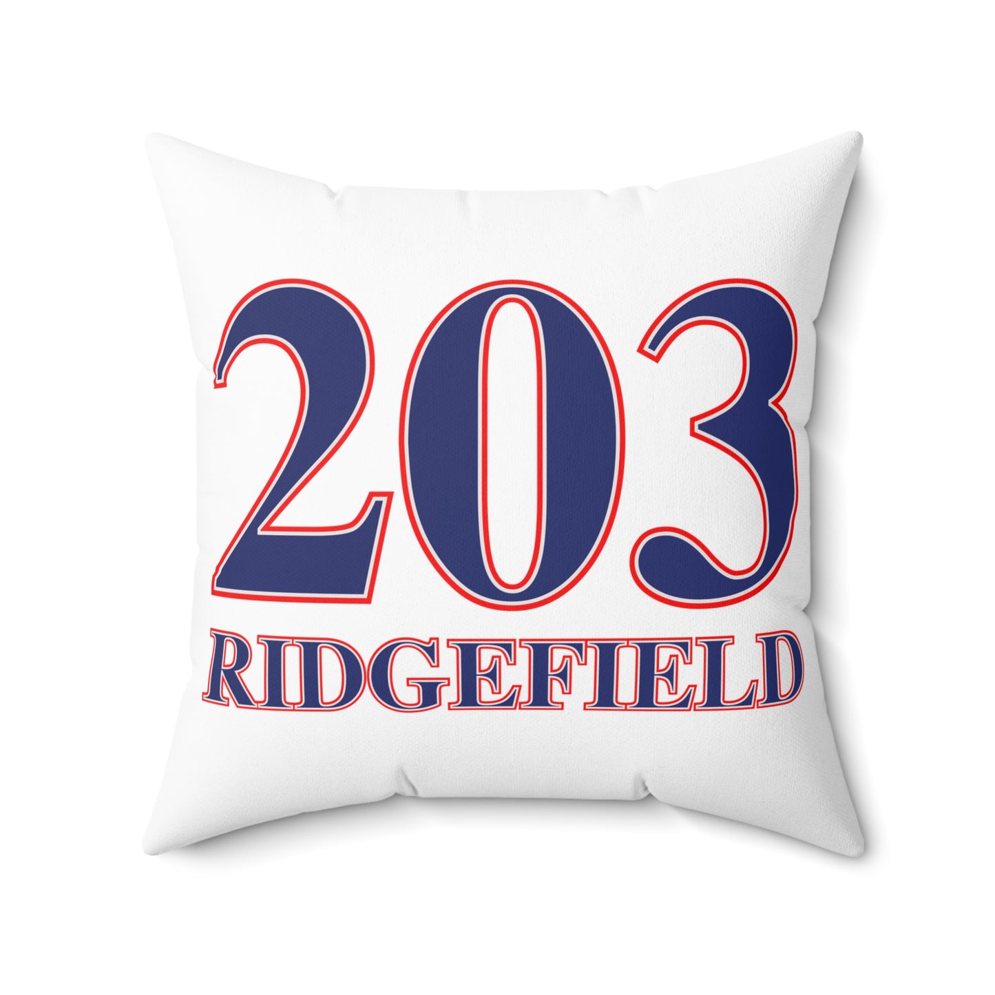 203 Ridgefield Red White & Blue Spun Polyester Square Pillow