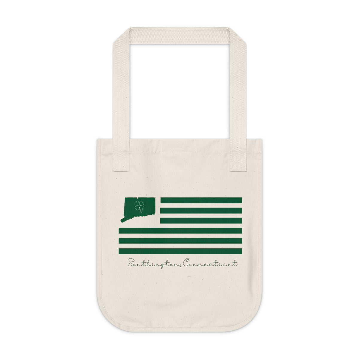 Southington Connecticut St. Patrick’s Day Flag Organic Canvas Tote Bag