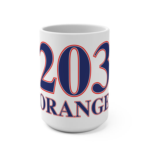 203 Orange Red White & Blue Mug 15oz