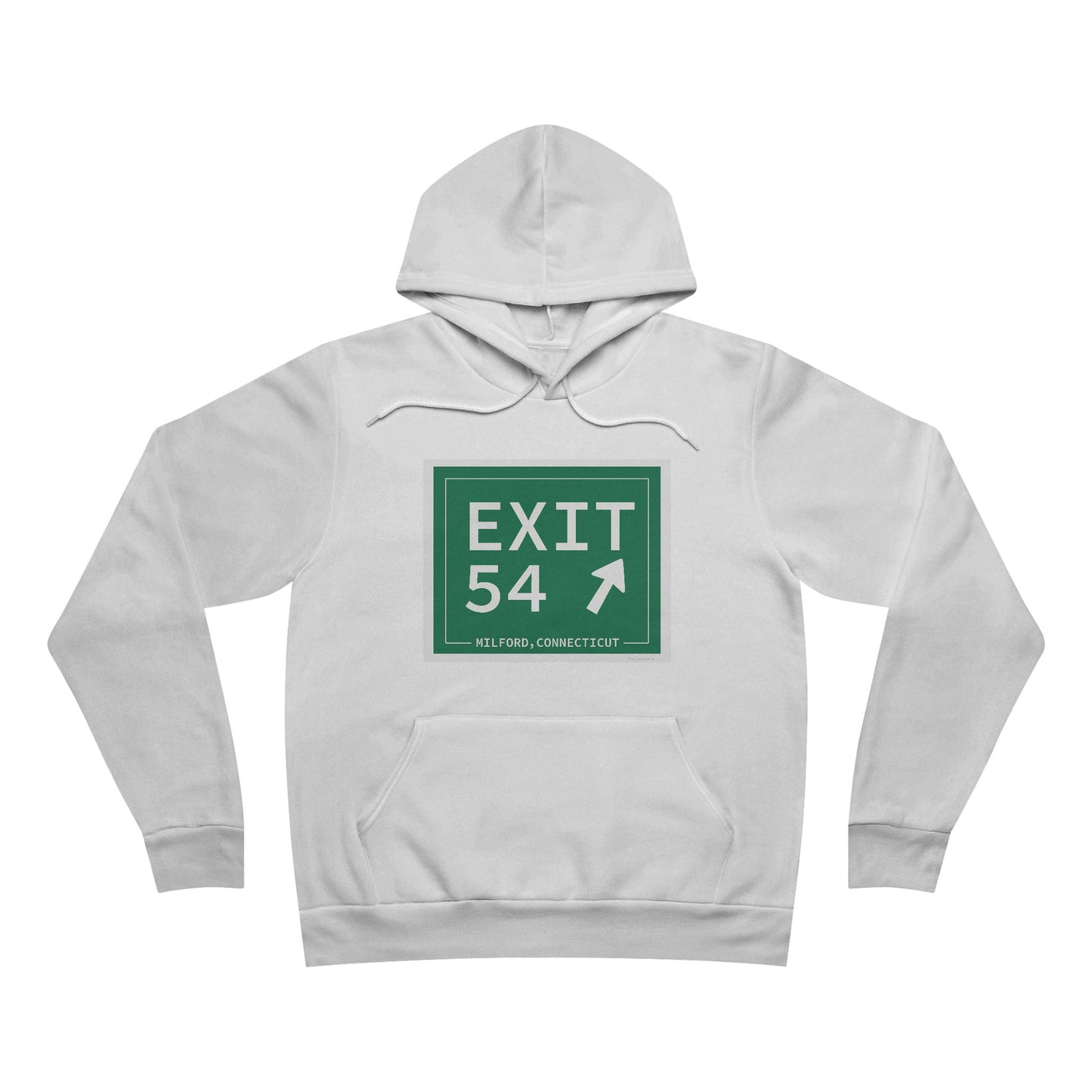 Vintage Exit 54 Merritt Parkway Sign Unisex Sponge Fleece Pullover Hoodie