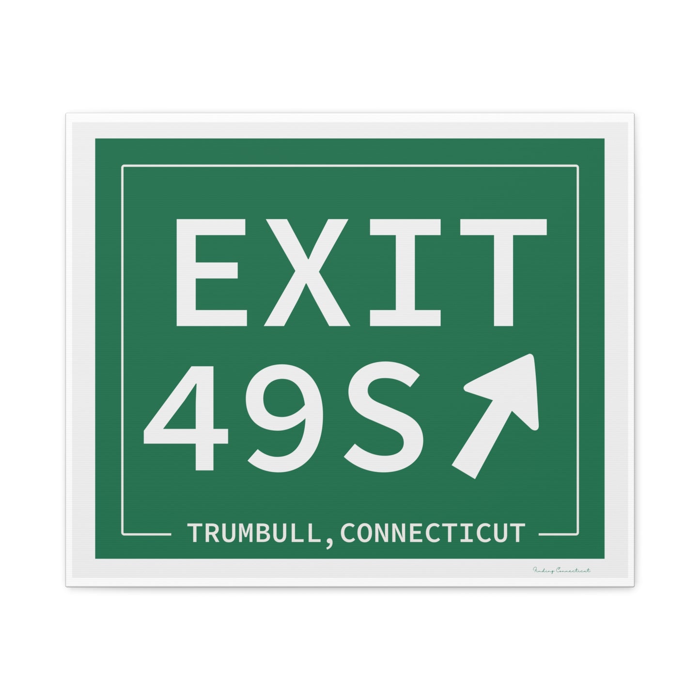 Vintage Exit 49S Merritt Parkway Sign Matte Canvas, Stretched, 1.25"