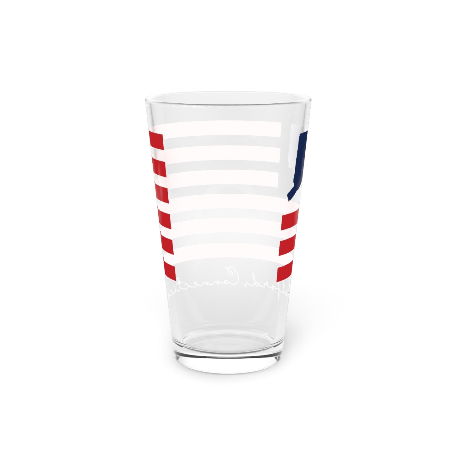 Ashford Connecticut Flag Pint Glass, 16oz