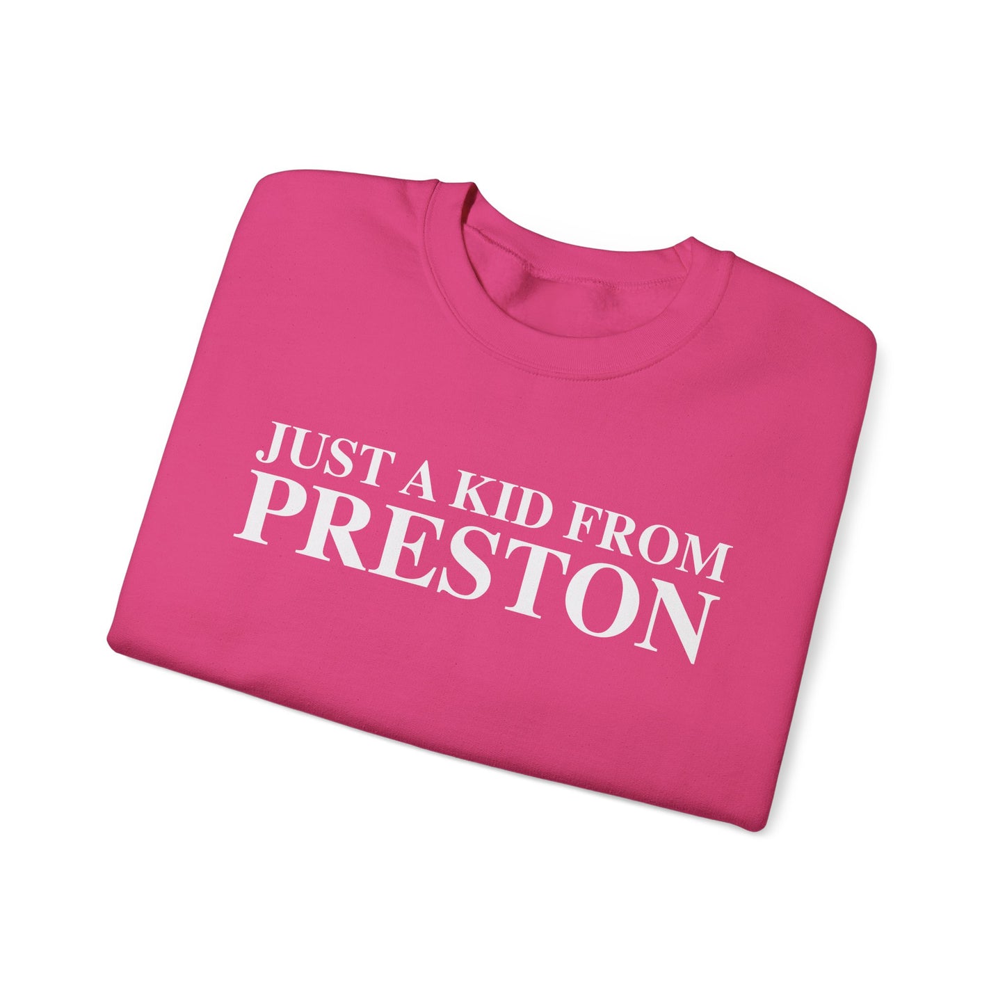Just a kid from Preston Unisex Heavy Blend™ Crewneck Sweatshirt