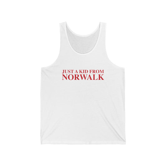 Just a kid from Norwalk Unisex Jersey Tank Top