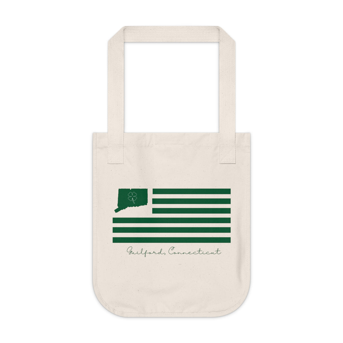 Guilford Connecticut St. Patrick’s Day Flag Organic Canvas Tote Bag