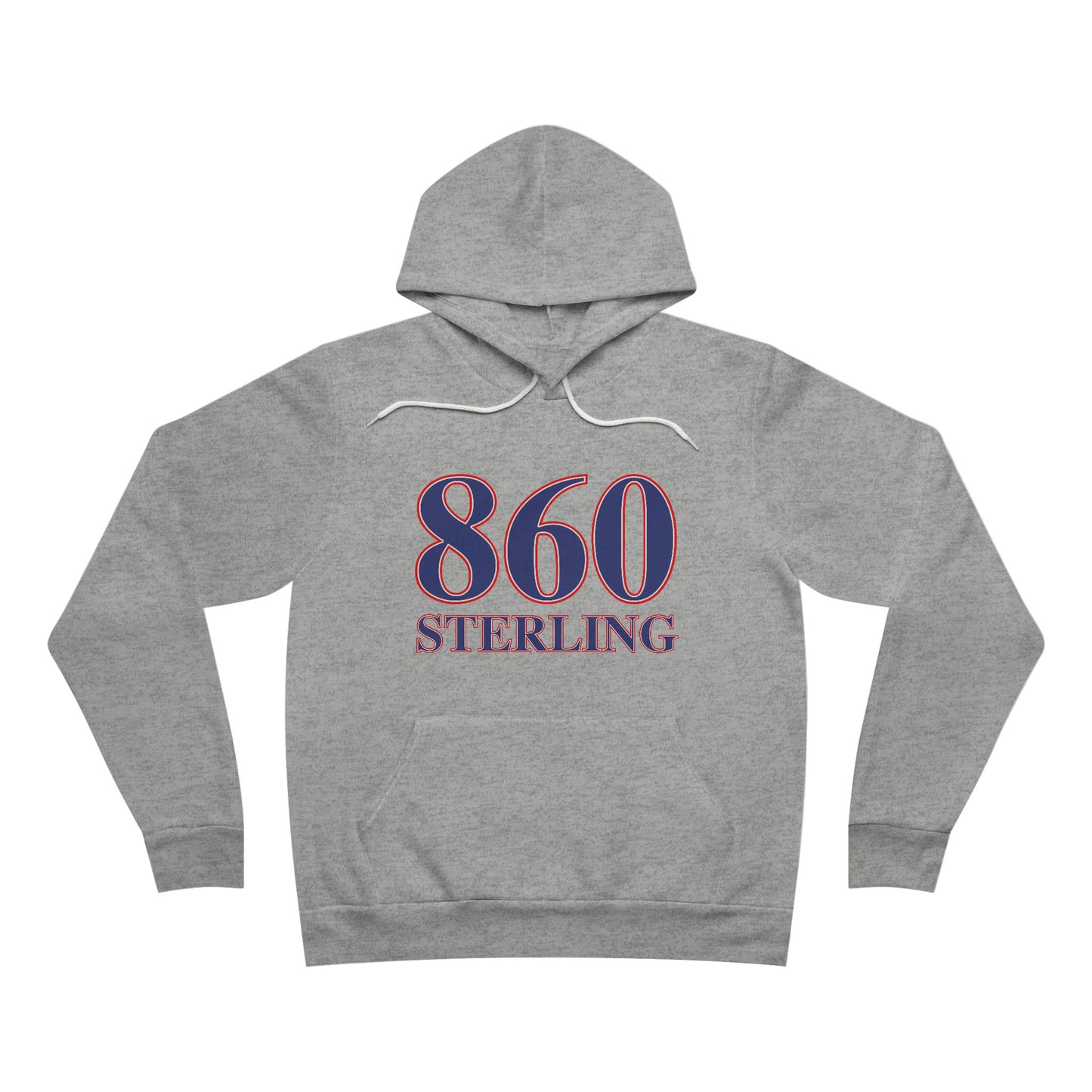 860 Sterling Red White & Blue Unisex Sponge Fleece Pullover Hoodie
