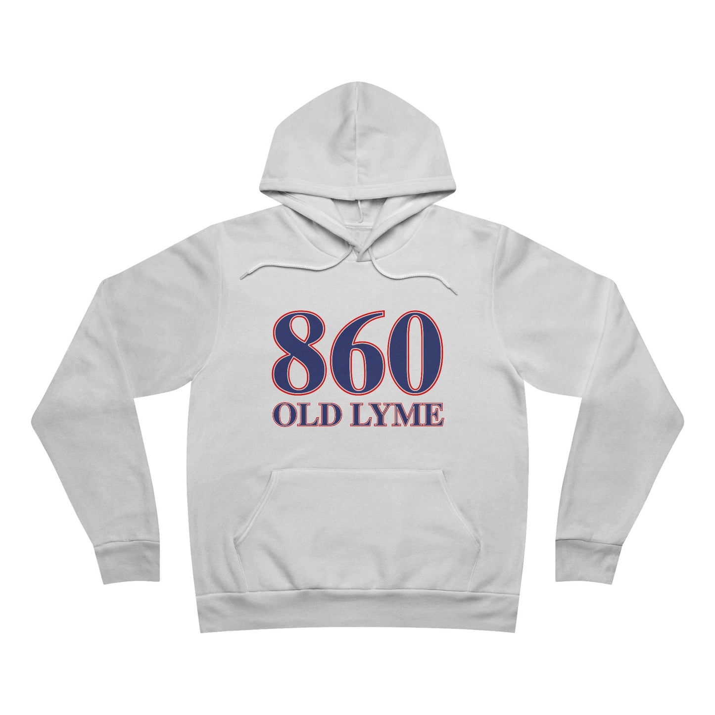 860 Old Lyme Red White & Blue Unisex Sponge Fleece Pullover Hoodie