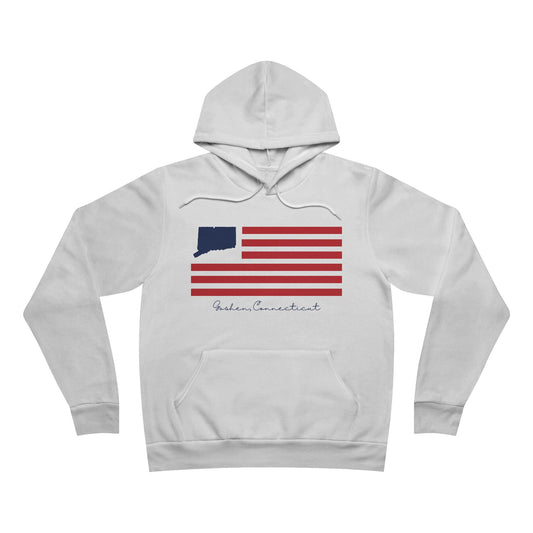 Goshen Connecticut Flag Unisex Sponge Fleece Pullover Hoodie